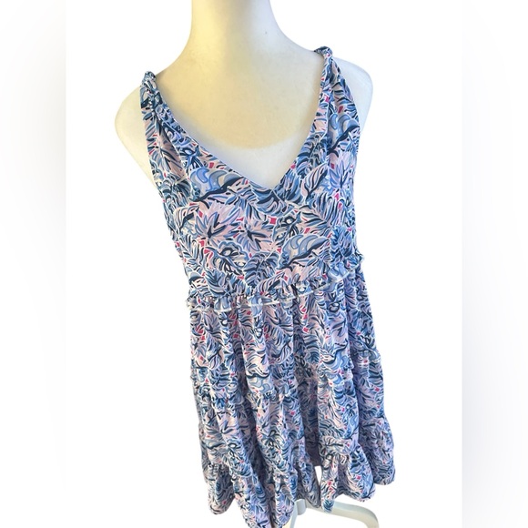 Simply‎ Southern Gathered Leaf Print Dress Womens Small - Picture 3 of 8